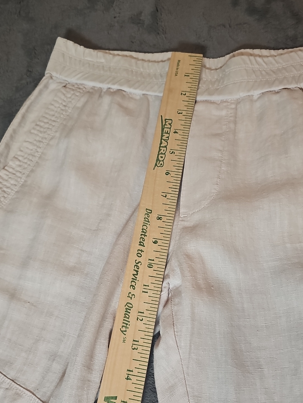 Standard James Perse 100% Linen Drawstring Pants Natural Size 1 Small - Picture 6 of 9